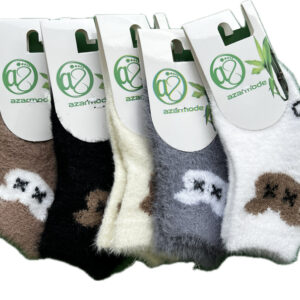 جوراب مچی موهر بچگانه رنگبندی طرح خرس