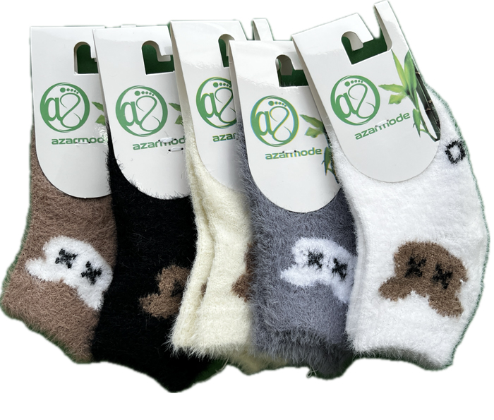 جوراب مچی موهر بچگانه رنگبندی طرح خرس