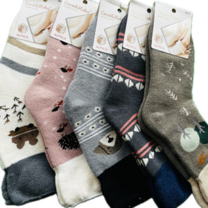 جوراب داخل حوله ای ساقدار زنانه کوکو طرح حیوانات متنوع