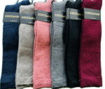 جوراب پشمی زیرزانو زنانه کوکو رنگبندی ساده