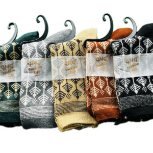 جوراب بافت ساقدار زنانه طرح سنتی رنگبندی