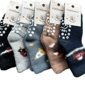 جوراب نیم ساق موهر بچگانه زیراستپ دار طرح کهکشانی