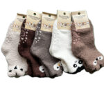 جوراب نیم ساق بوکله بچگانه زیراستپ دار طرح حیوانات گوش دار