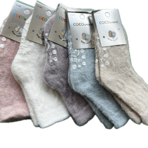 جوراب نیم ساق موهر بچگانه زیراستپ دار رنگ های روشن