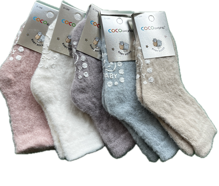 جوراب نیم ساق موهر بچگانه زیراستپ دار رنگ های روشن