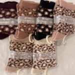 جوراب نیم ساق بوکله زنانه طرح پلنگی